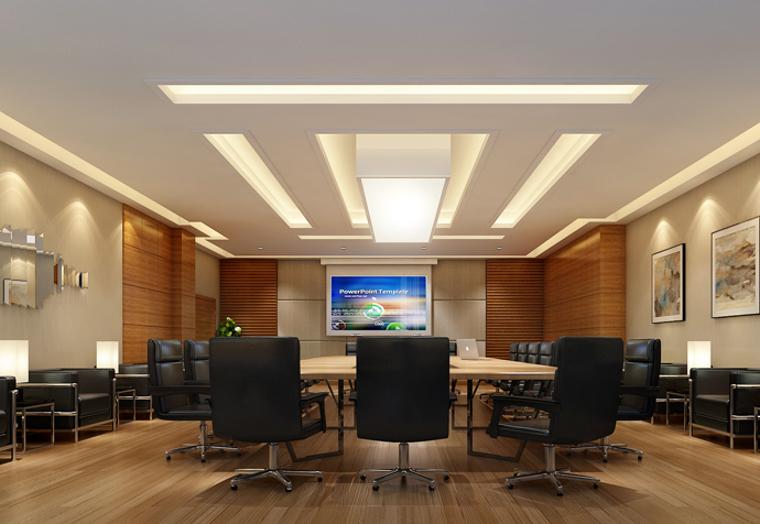 恒通駕校2500m2新中式辦公室裝修設(shè)計(jì)