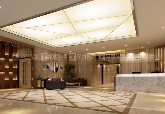 恒通駕校2500m2新中式辦公室裝修設(shè)計(jì)